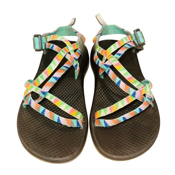 Chaco Kids Multi-Color Strappy Sport Sandals  4 Adjustable Straps Outdoor Beach - Picture 1 of 11